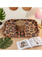 2pcs Wild Elegance Leopard Print Rolling Tray Set