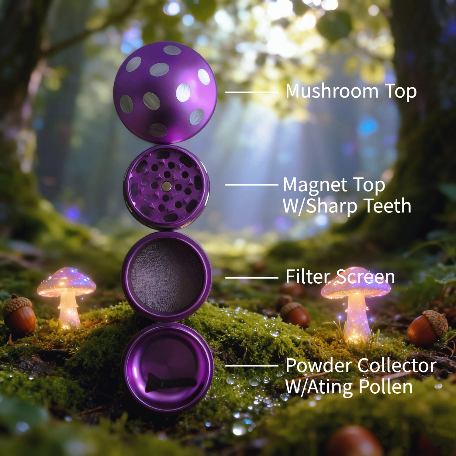 2.5" Mushroom Grinder