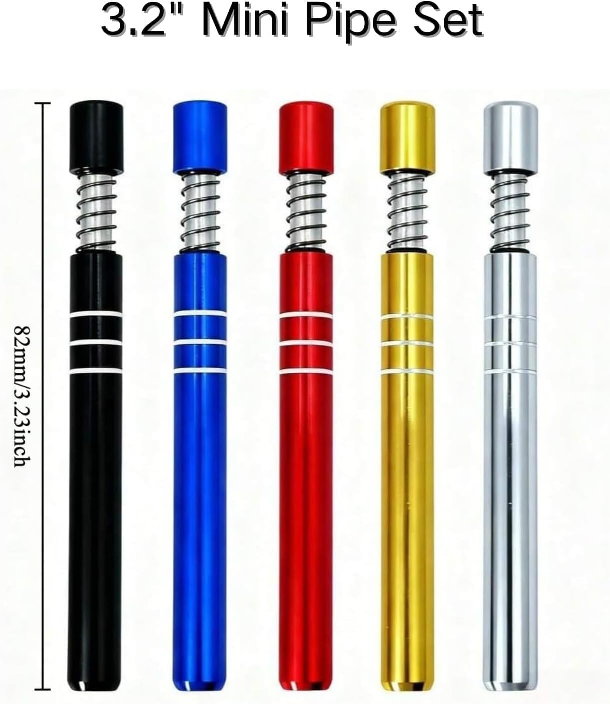 5-Piece 3.25" Multicolor 𝐎𝐧𝐞 𝐇𝐢𝐭𝐭𝐞𝐫 𝐏𝐢𝐩𝐞