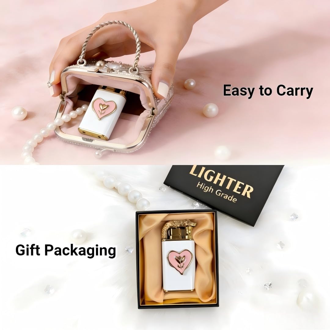 Pink Heart Lighter (Without Gas)