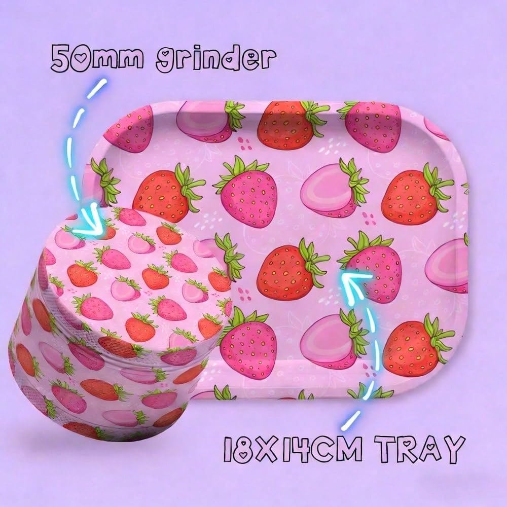Strawberry Rolling Tray Set