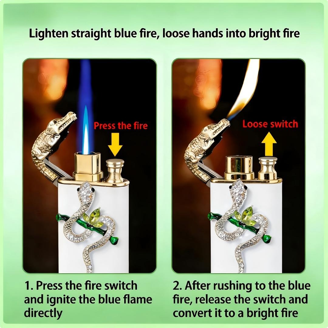 Silver Snake Lighter (Without Gas)