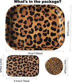 3pcs Wild Elegance Leopard Print Rolling Tray Set