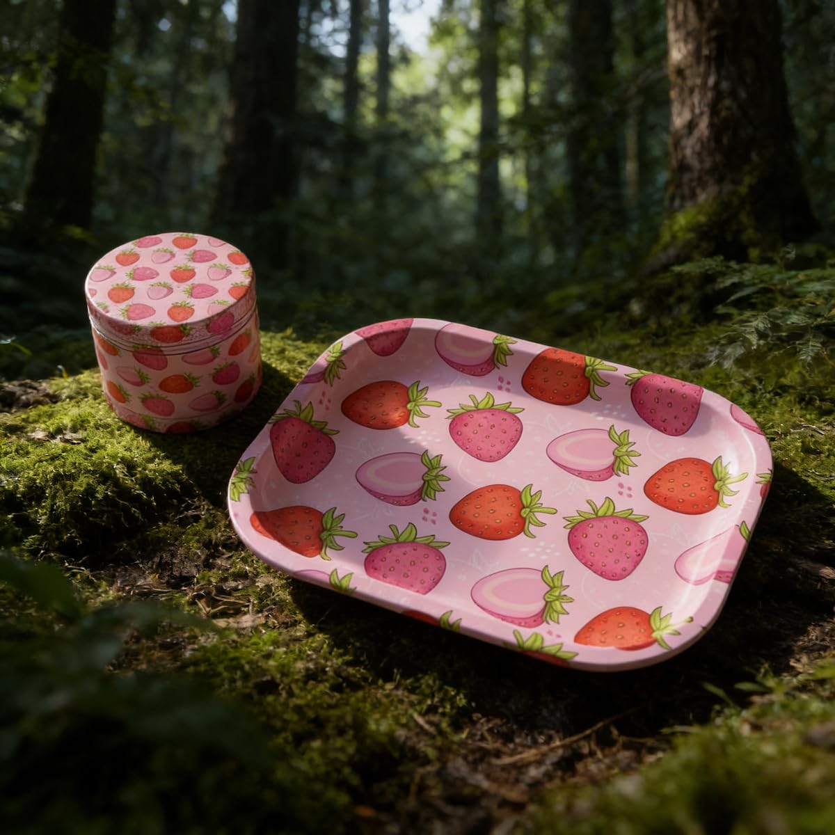 Strawberry Rolling Tray Set