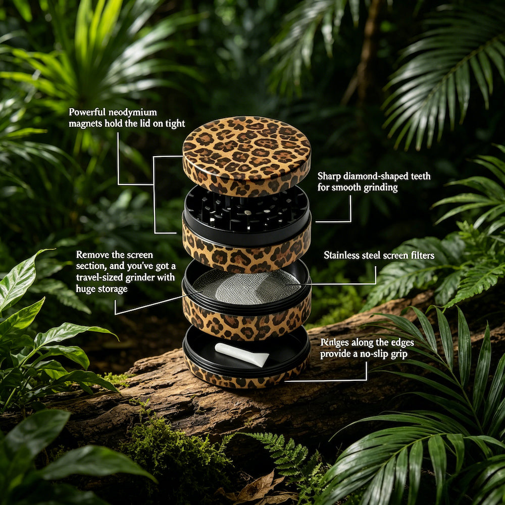 2.5" Leopard Print Grinder