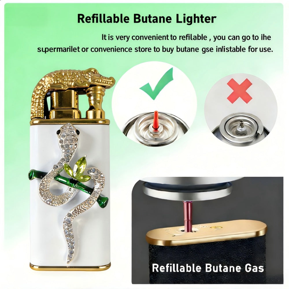 Silver Snake Lighter (Without Gas)