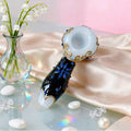 4" Celestial Moon Glass Pipe With Purple Pouch