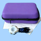 4" Celestial Moon Glass Pipe With Purple Pouch