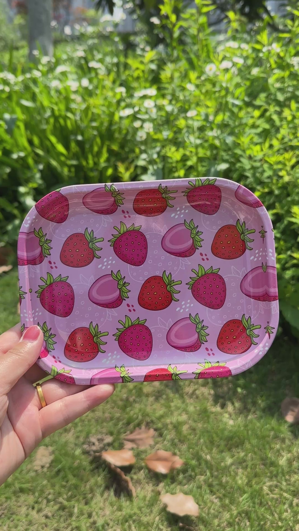 Strawberry Rolling Tray Set